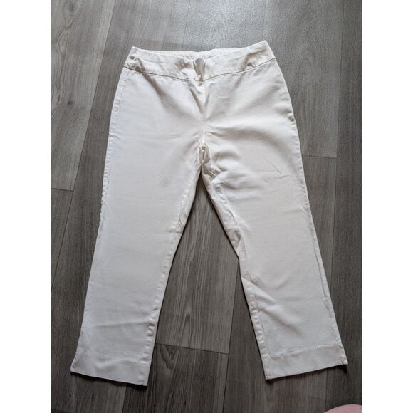 Chicos So Slimming White Cropped Slimming Pants Size 0 - Picture 1 of 4